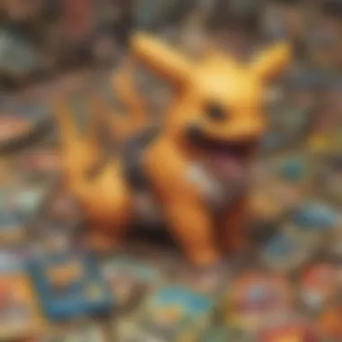 Diverse Pokémon Card Collection An array of Pokémon cards displayed with varying conditions and ages