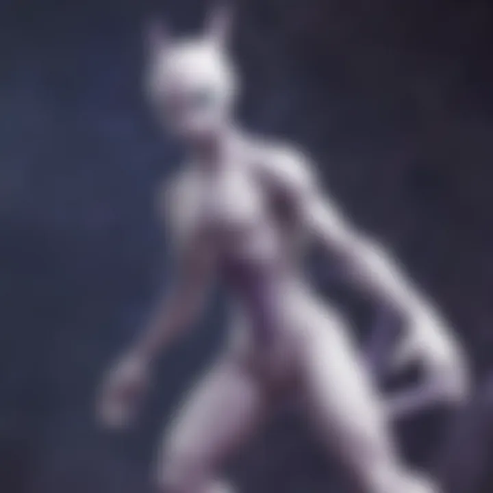 Mewtwo in battle stance