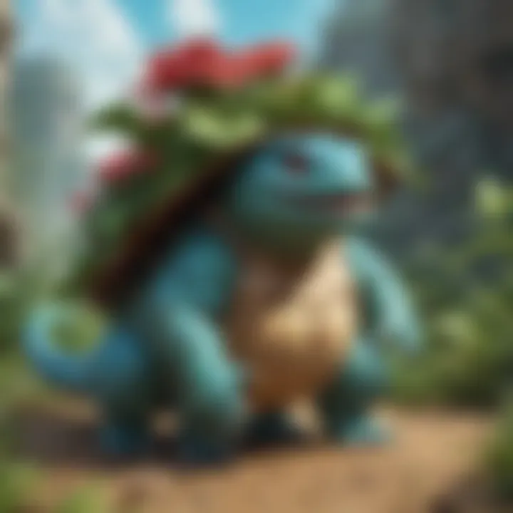 An infographic illustrating Venusaur's evolution stages from Bulbasaur to Ivysaur and finally to Venusaur.