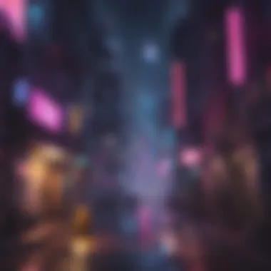 Neon Cityscape - Abra Amidst Urban Lights Abra in Neon Cityscape
