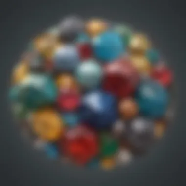 Diverse Types of Ash Gems in Pokémon A detailed illustration of various types of ash gems in Pokémon, showcasing their colors and designs.