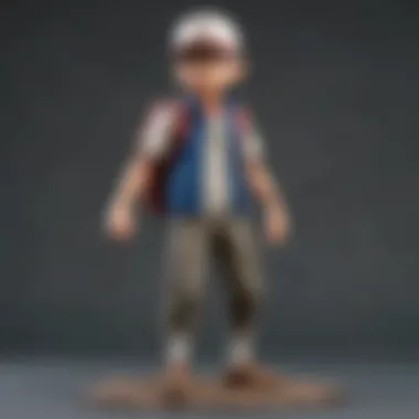 A close-up of an Ash Ketchum figure highlighting its intricate design features.