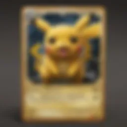 A vibrant collection of Pikachu trading cards arranged aesthetically.