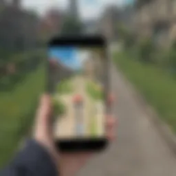 A virtual map displaying various Pokémon locations