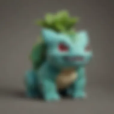 Close-up of customizable Bulbasaur accessories