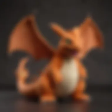 Charizard Stuffed Animal Displayed in Collector's Showcase