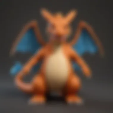 Detailed Close-Up of Charizard Stuffed Animal Features