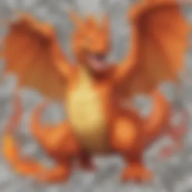 Charizard's Fiery Roar Coloring Design