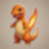 Flame-inspired Charmander sticker