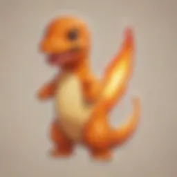 Flame-inspired Charmander sticker