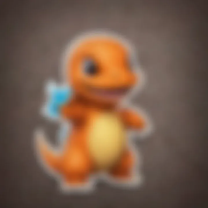 Mystical Charmander sticker artwork