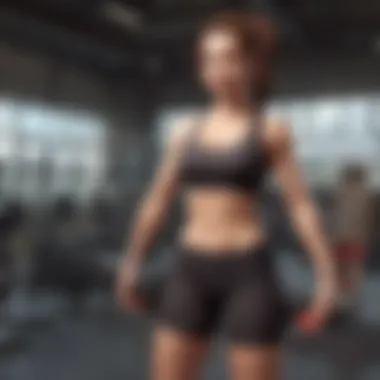 Group fitness class with motivating instructor