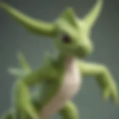 Close-Up Detail of the Intricate Scyther Plush Design Close-Up Detail of Intricate Scyther Plush Design