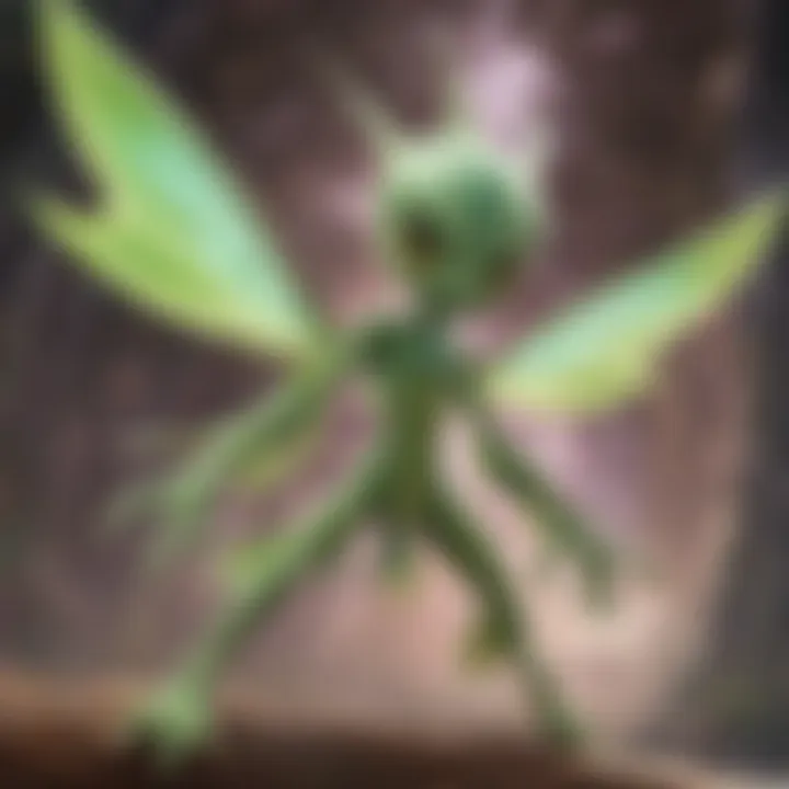 Illustration of Celebi VMAX in synergy with other Pokémon cards