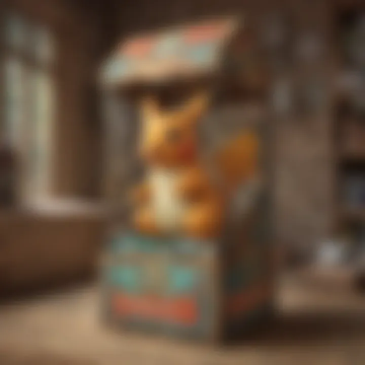 Close-up of a rare Pokémon box highlighting its condition