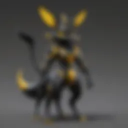 An artistic portrayal of Umbreon VMAX showcasing its unique design and attributes.