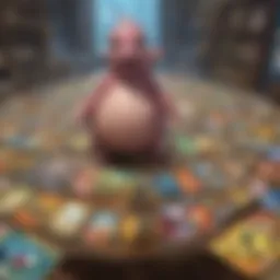 A vibrant collection of Pokémon cards displayed neatly
