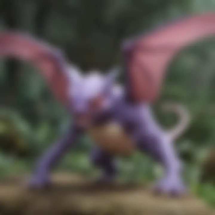 Crobat surrounded by its synergy partners in a vibrant battle scene.