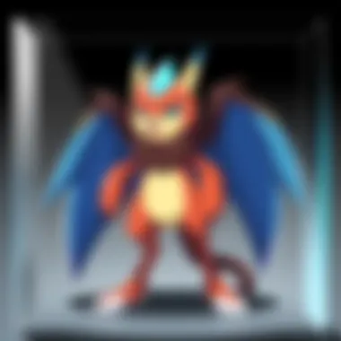 Modern acrylic frame highlighting vibrant Pokémon artwork