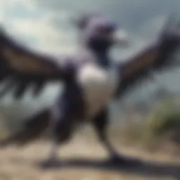 Corviknight V showcasing its dynamic battle stance