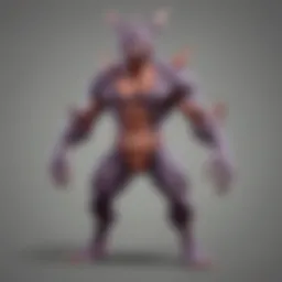 Conceptual sketch of a Pokémon character