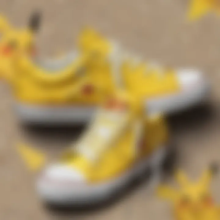 Custom Pikachu Sneakers with Abstract Design