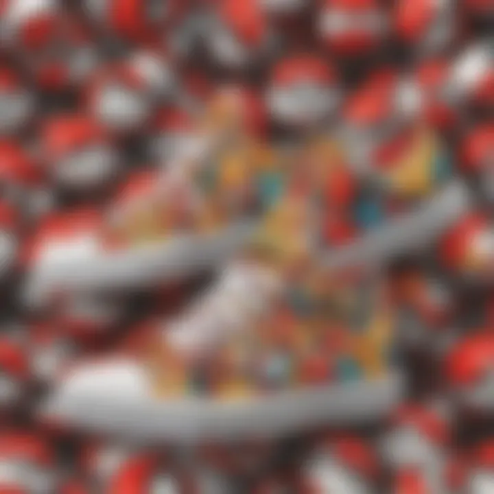 Custom Pokeball Patterned Shoes in Vibrant Colors