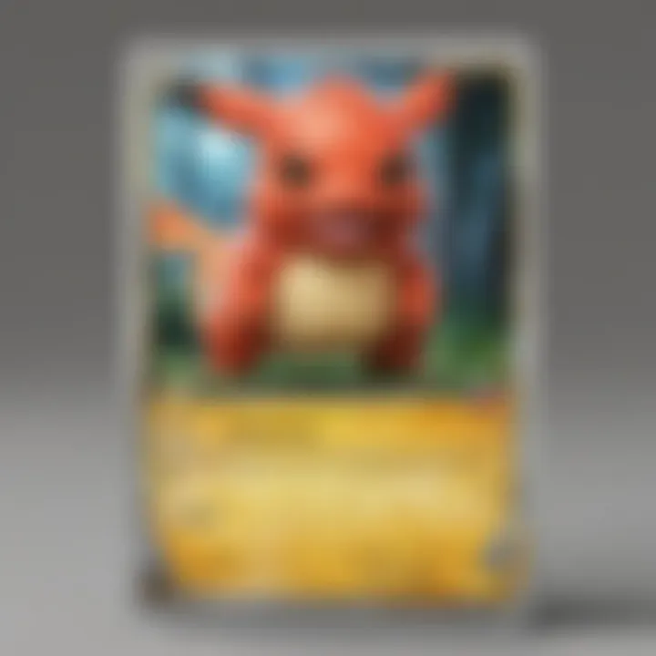 A digital mockup of a customized Pokemon card on a computer screen