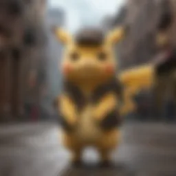 Detective Pikachu showcasing his investigative skills