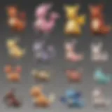 A vibrant illustration of various Pokémon types showcasing their unique characteristics.