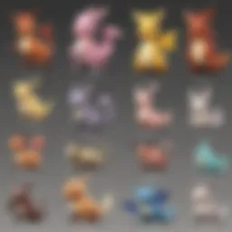 A vibrant illustration of various Pokémon types showcasing their unique characteristics.