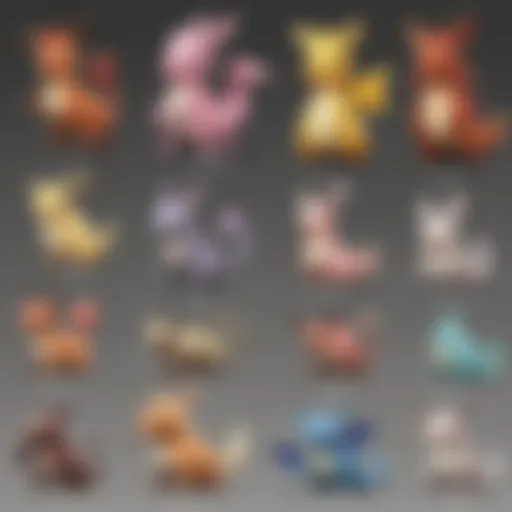 A vibrant illustration of various Pokémon types showcasing their unique characteristics.