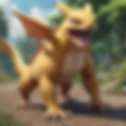 A powerful Pokémon showcasing its combat capabilities in battle