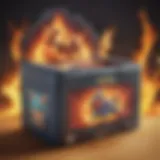 Detailed view of Double Blaze Booster Box showcasing artwork and design.
