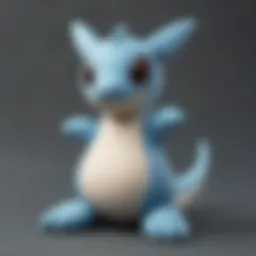 Elegant Dratini Plush Toy on Display