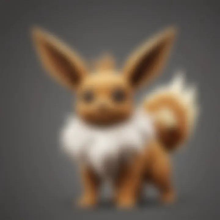 Eevee evolving into various forms