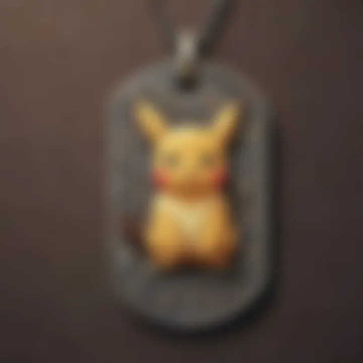 Elegant Pokemon Dog Tag with intricate details and craftsmanship