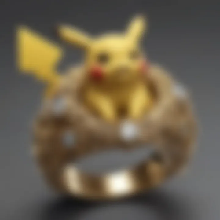 Elegantly crafted Pikachu engagement ring