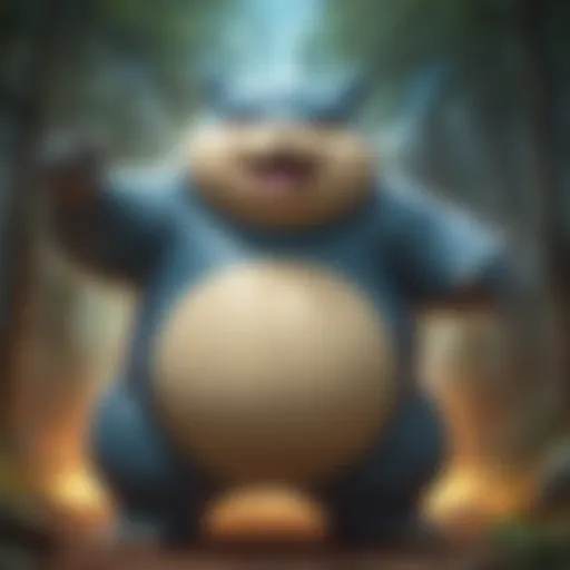 Majestic Snorlax card surrounded by mystical aura