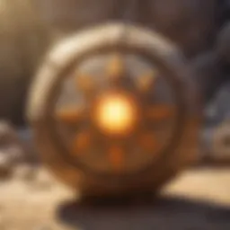 Enigmatic Sun Stone Illuminated