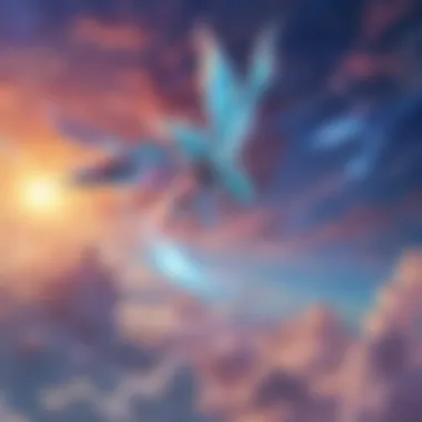 Close-up of a holographic Evolving Skies card highlighting its details