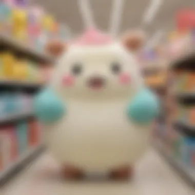 Customer Excitedly Holding Squishmallows at Walmart