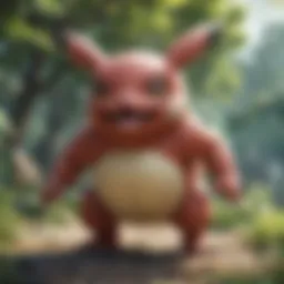 A vibrant landscape featuring various fantastical creatures