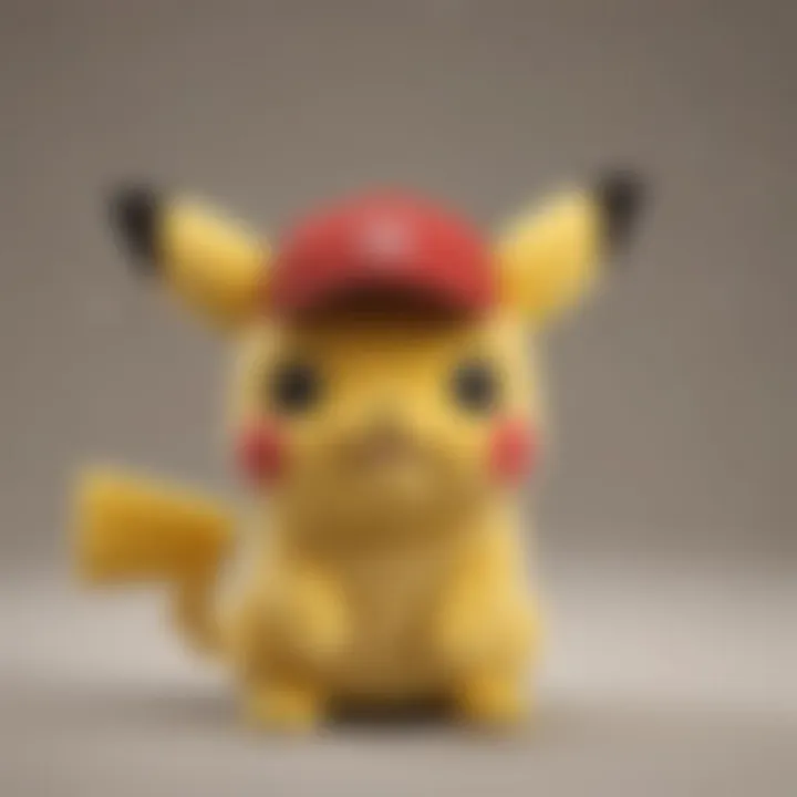 Close-up of a high-quality Pikachu plush with detailed stitching