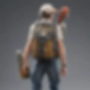 A symbolic representation of Ash's backpack against a backdrop of his adventures.