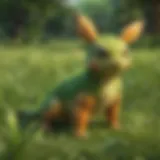 Vibrant Grass Type Pokemon Illustration
