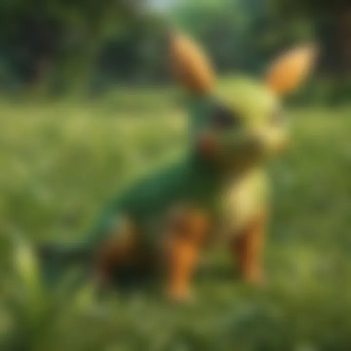 Vibrant Grass Type Pokemon Illustration