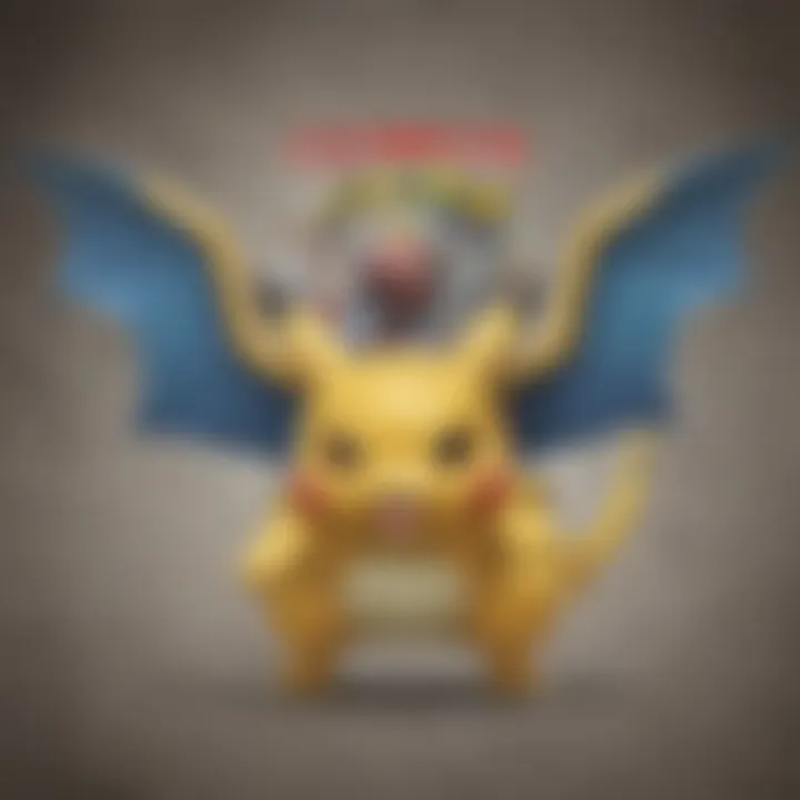 A close-up of popular Pokémon cards available for purchase