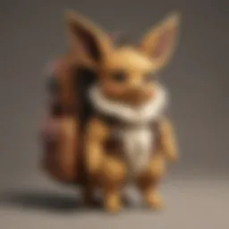 Illustration showcasing the evolution of Eevee into its various forms