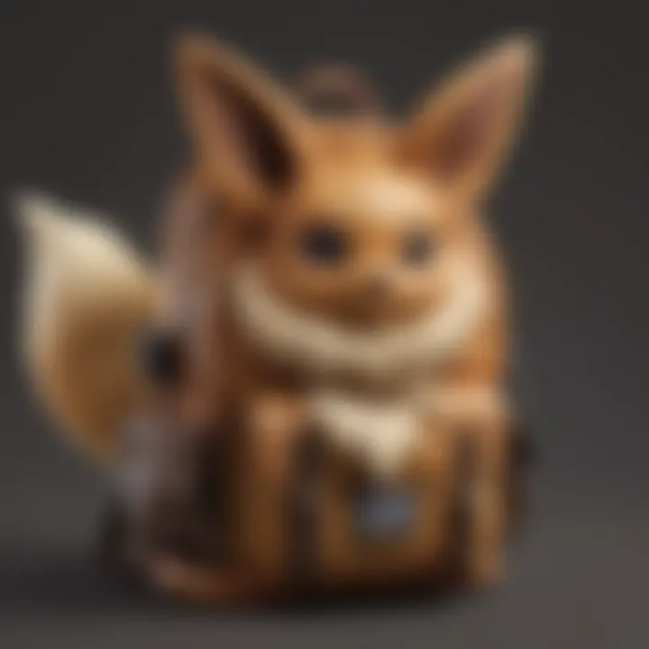 Collage of Eevee-themed backpacks highlighting fan culture